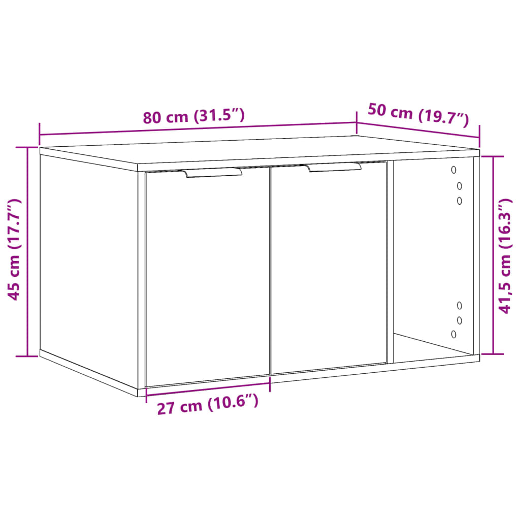 Recinto Lettiera Gatti Rovere Sonoma 80x50x45 cm in Truciolato | homemem39