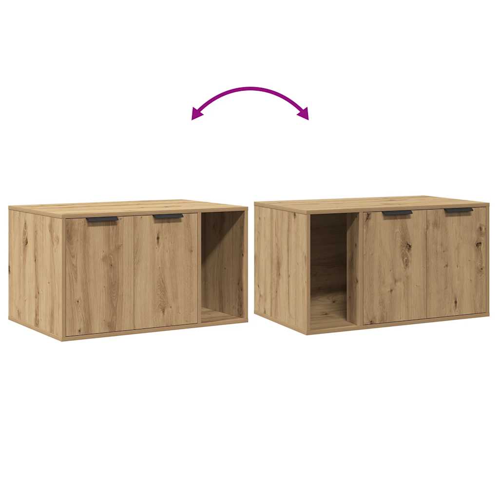 Recinto Lettiera Rovere Artigianale 80x50x45 cm in Truciolato | homemem39
