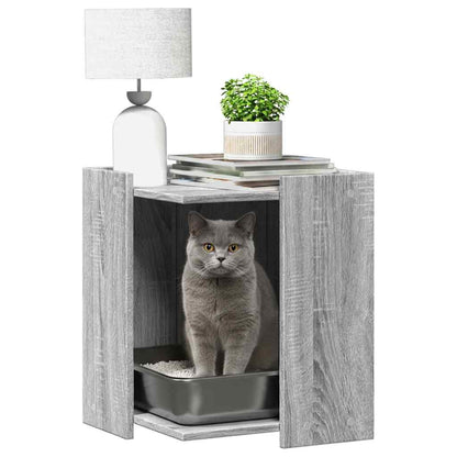 Recinto Lettiera Gatti Grigio Sonoma 60x40x40 cm in Truciolato | homemem39