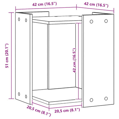 Recinto Lettiera Rovere Artigianale 42x42x51 cm in Truciolato