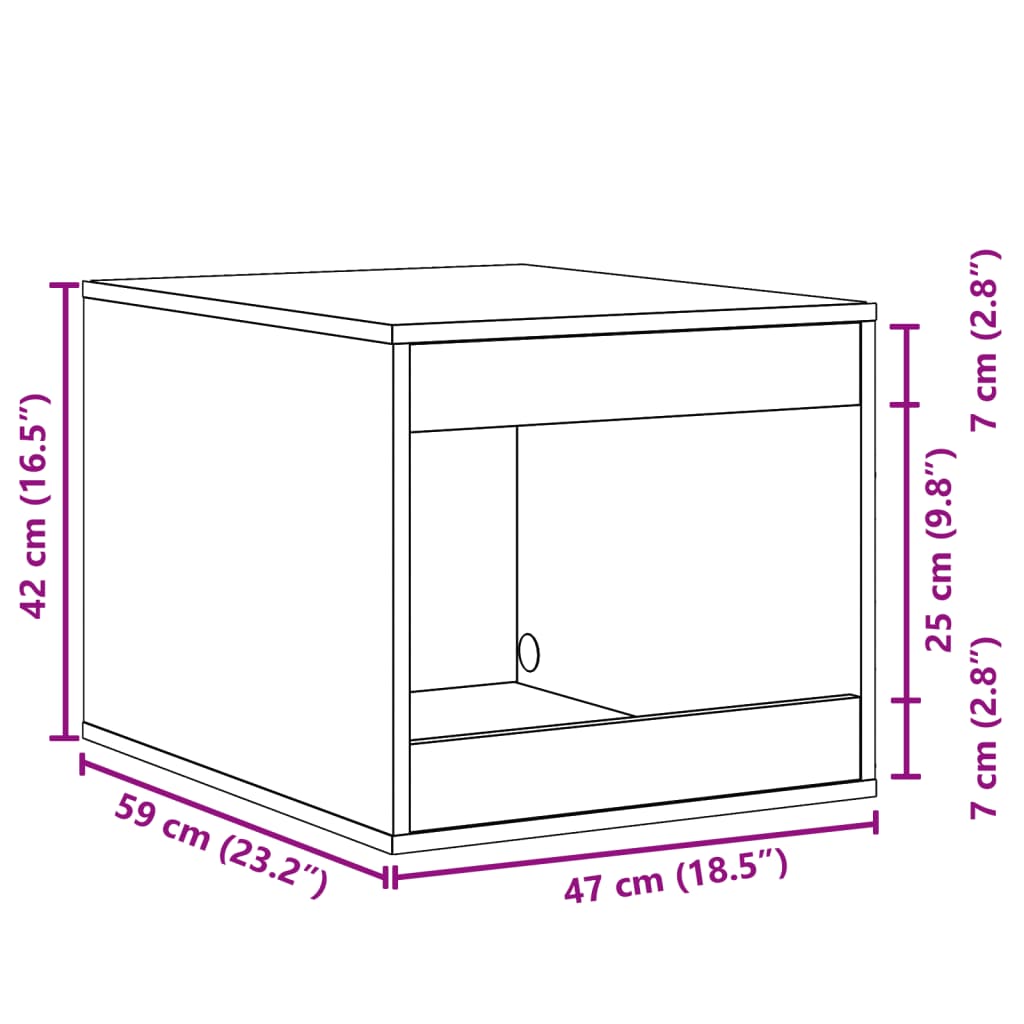 Recinto Lettiera Gatti Grigio Sonoma 47x59x42 cm in Truciolato | homemem39