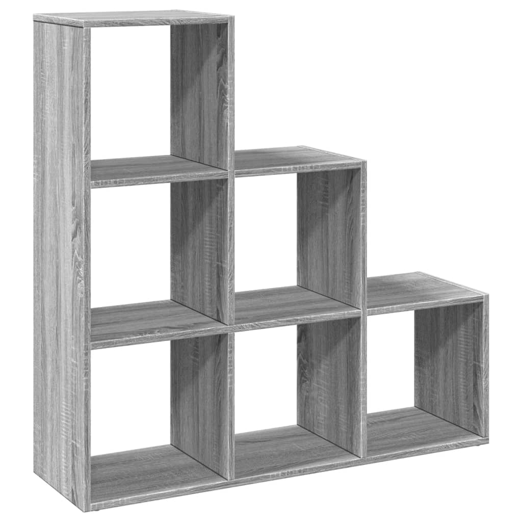 Libreria Divisorio 3Ripiani Grigio Sonoma 99x29x99cm Truciolato