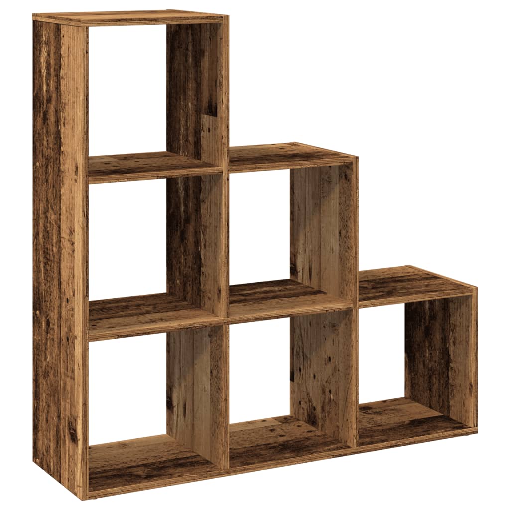 Libreria Divisorio 3 Ripiani Legno Antico 99x29x99cm Truciolato