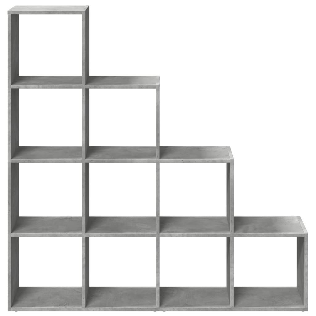 Libreria 4 Ripiani Grigio Cemento 131,5x29x131,5 cm Truciolato