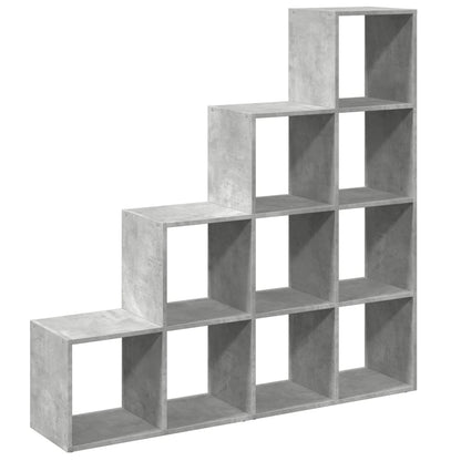 Libreria 4 Ripiani Grigio Cemento 131,5x29x131,5 cm Truciolato