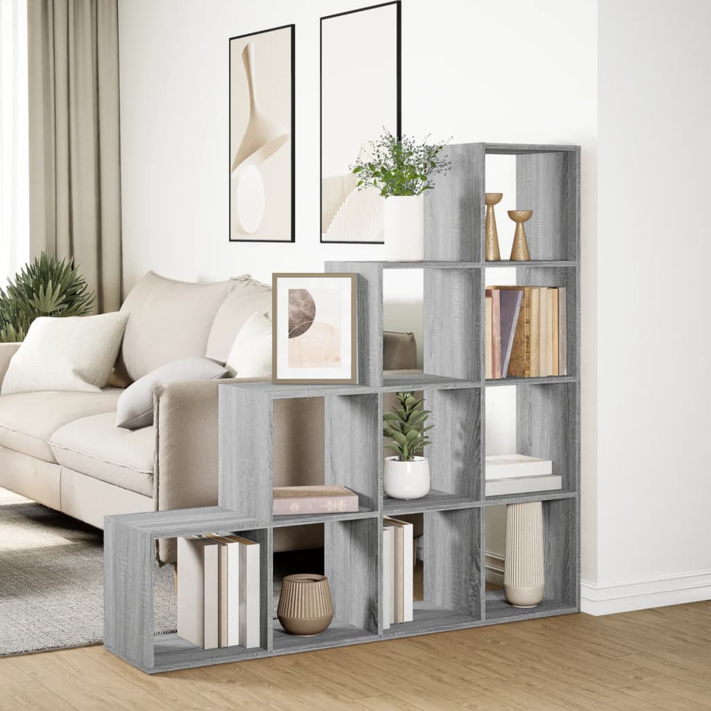 Libreria 4 Ripiani Grigio Sonoma 131,5x29x131,5 cm Truciolato