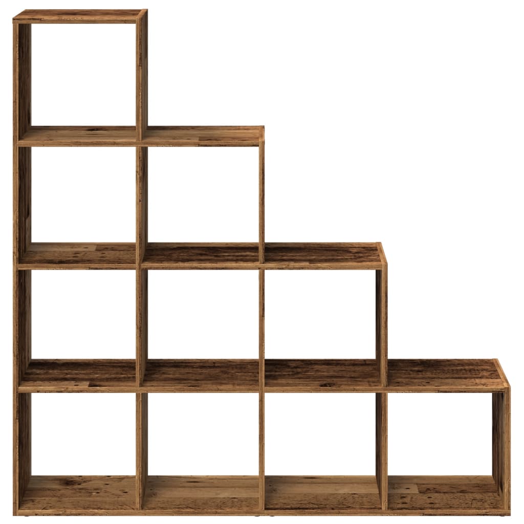 Libreria a 4 Ripiani Legno Vecchio 131,5x29x131,5 cm Truciolato