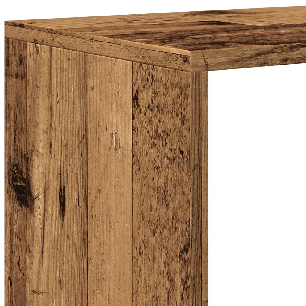 Libreria a 4 Ripiani Legno Vecchio 131,5x29x131,5 cm Truciolato