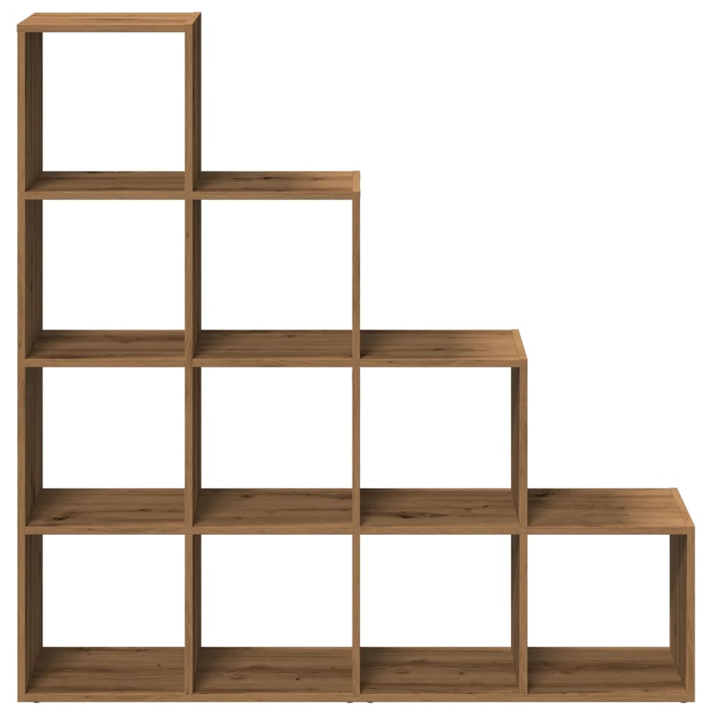 Libreria a 4 Ripiani Rovere 131,5x29x131,5 cm in Truciolato