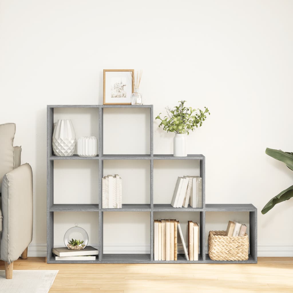 Libreria 3 Ripiani Grigio Sonoma 137,5x29x103,5 cm Truciolato