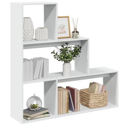 Libreria Divisorio 3 Ripiani Bianca 123x29x123 cm in Truciolato