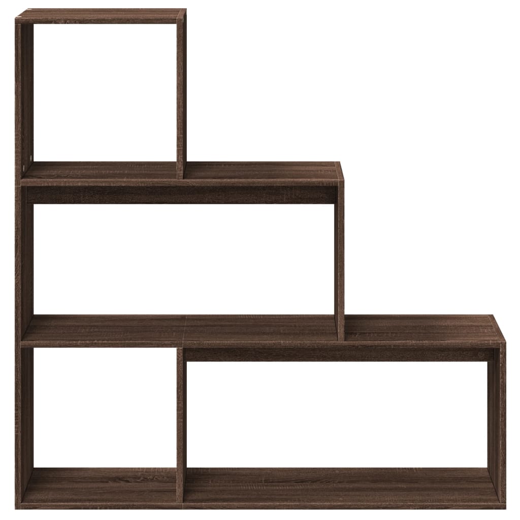 Libreria Divisoria 3Piani Rovere Marrone 123x29x123 Truciolato