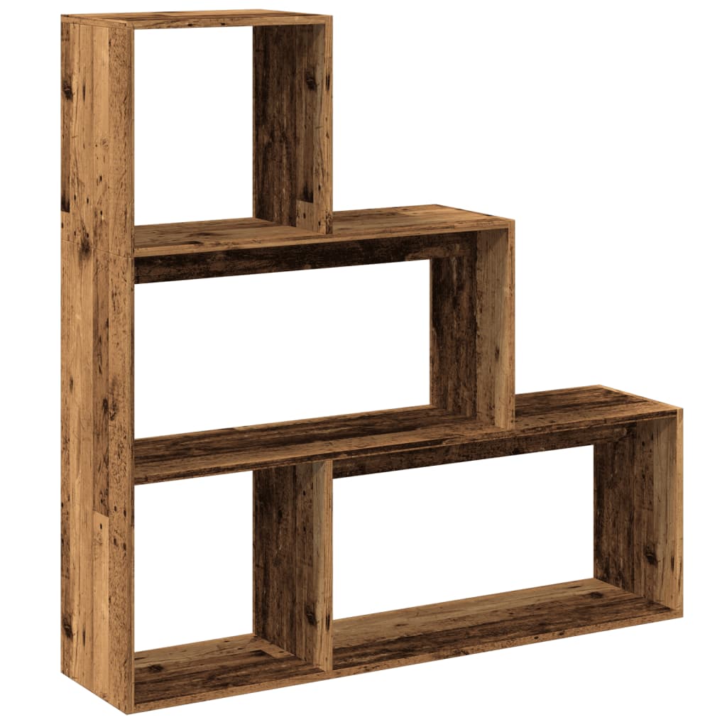 Libreria Divisorio 3Ripiani Legno Antico 123x29x123 Truciolato - homemem39