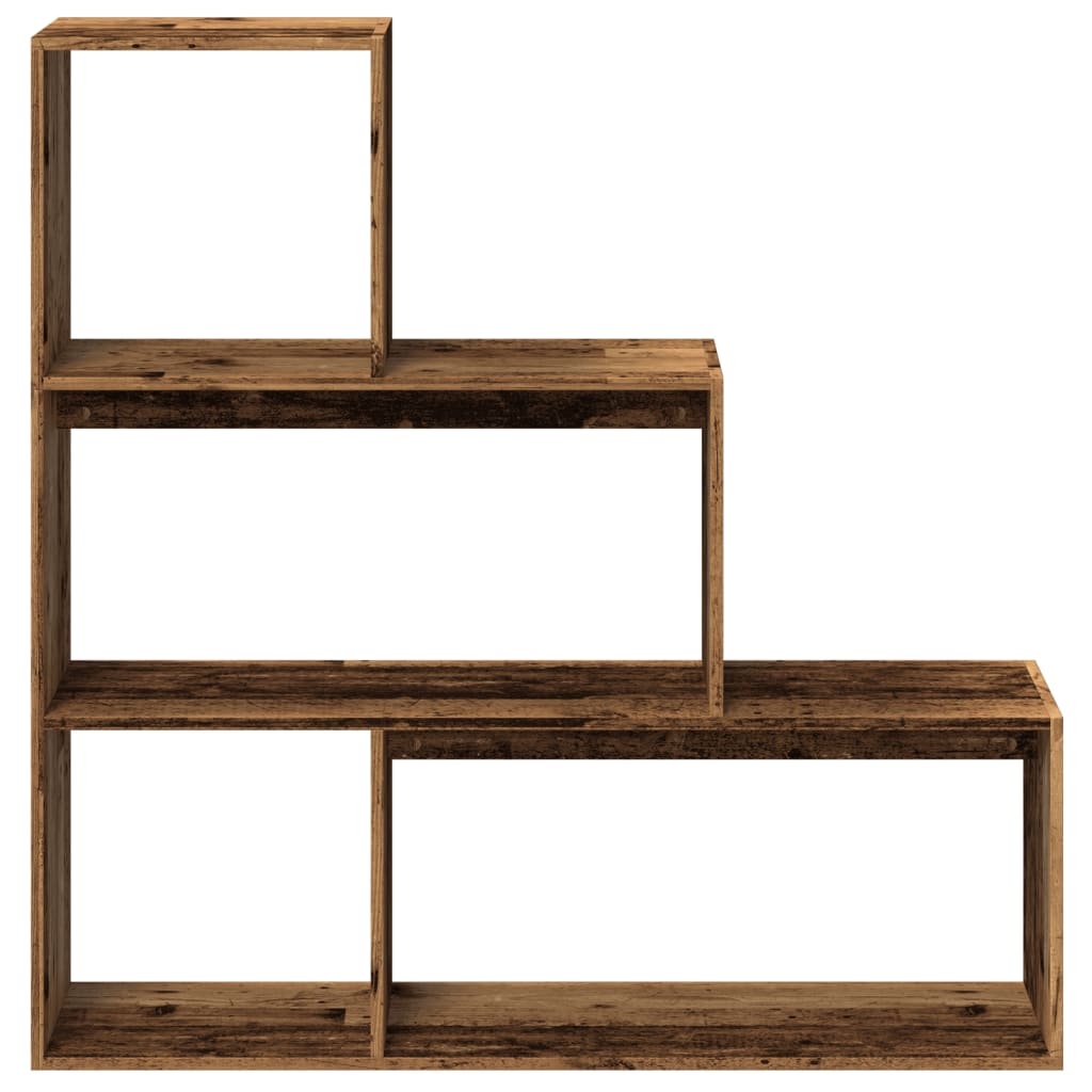 Libreria Divisorio 3Ripiani Legno Antico 123x29x123 Truciolato - homemem39