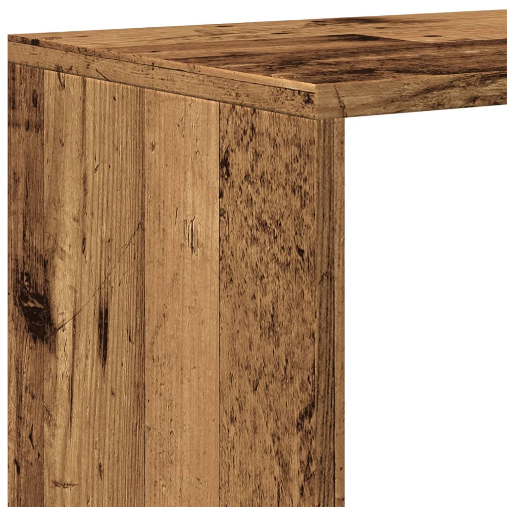 Libreria Divisorio 3Ripiani Legno Antico 123x29x123 Truciolato - homemem39