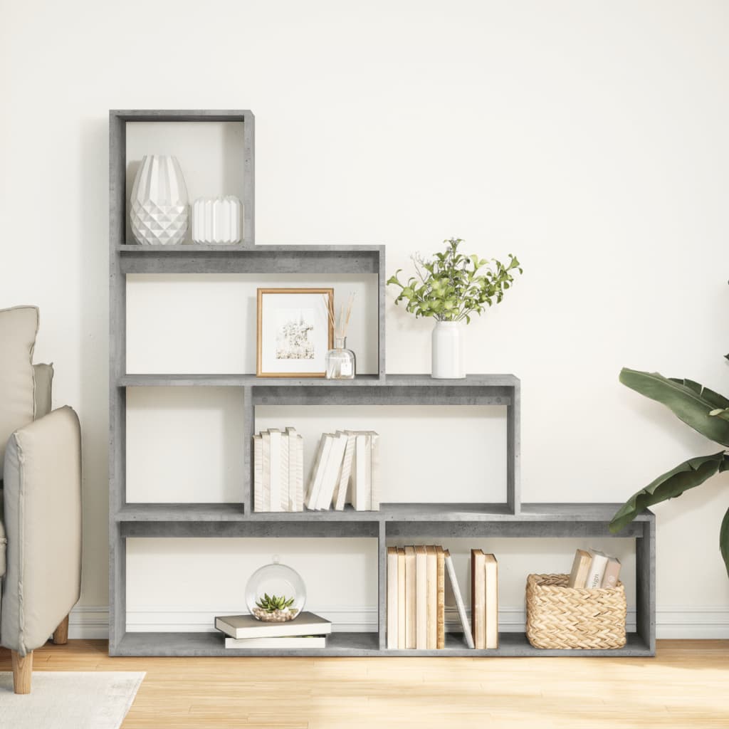 Libreria 4Ripiani Grigio Cemento 143,5x29x143,5cm Truciolato