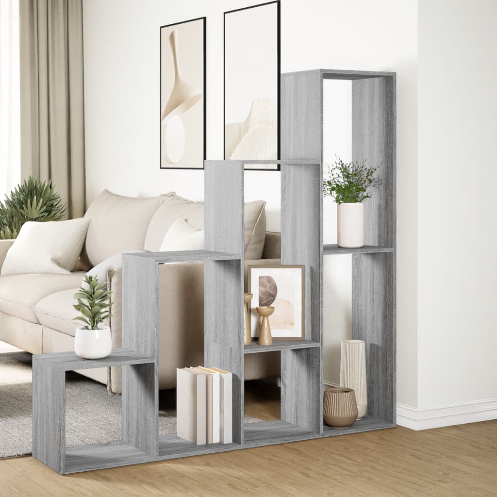 Libreria 4 Ripiani Grigio Sonoma 143,5x29x143,5 cm Truciolato