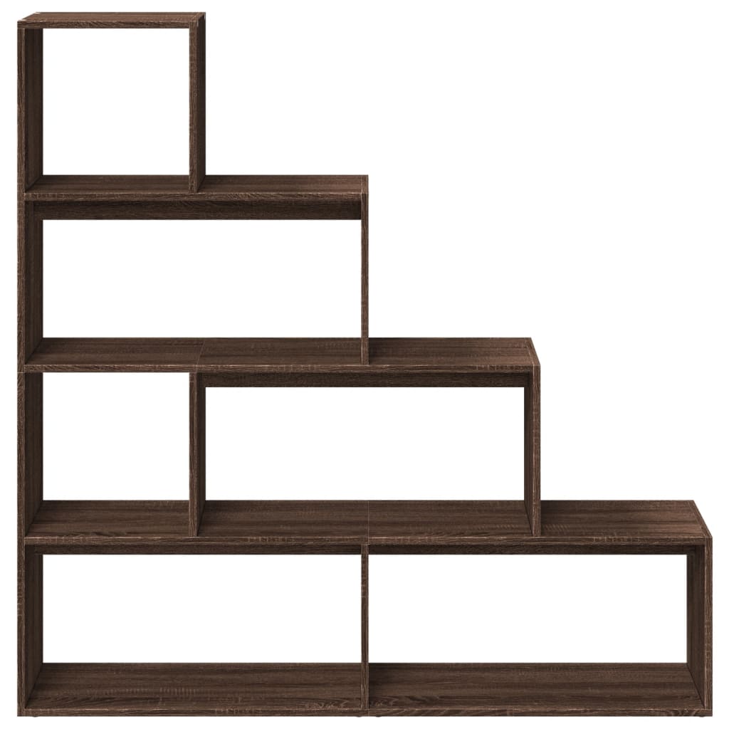 Libreria 4 Ripiani Rovere Marrone 143,5x29x143,5 cm Truciolato