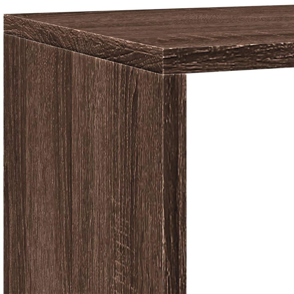 Libreria 4 Ripiani Rovere Marrone 143,5x29x143,5 cm Truciolato