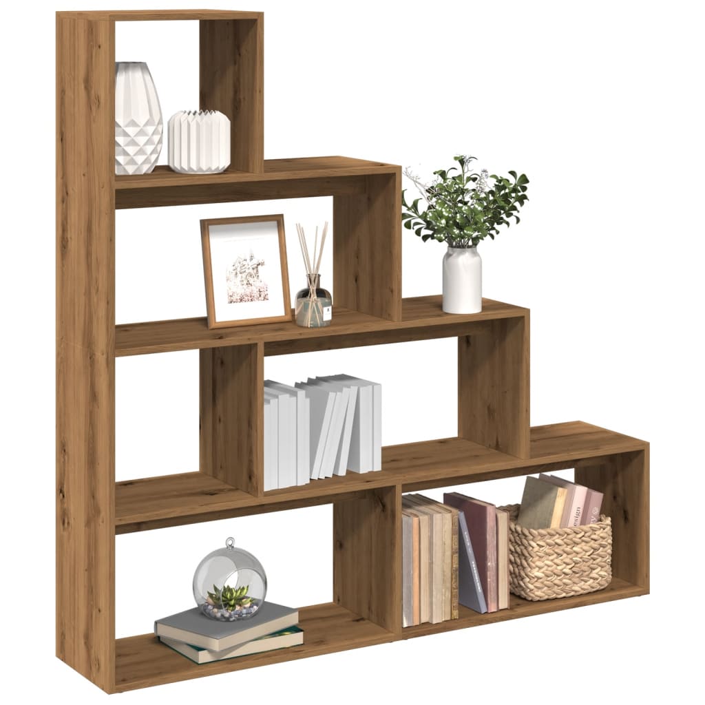 Libreria a 4 Ripiani Rovere 143,5x29x143,5 cm in Truciolato