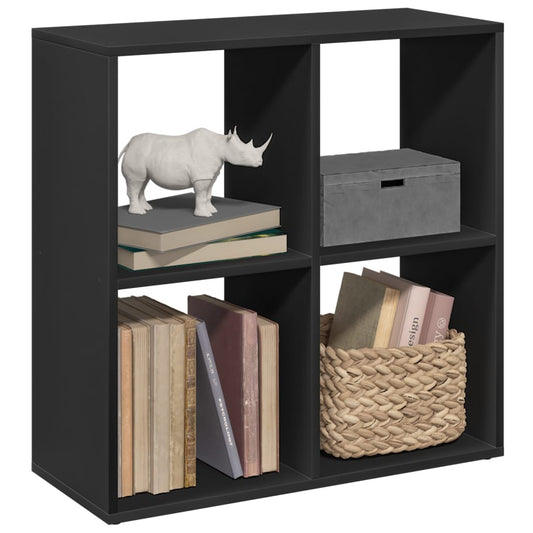 Libreria Divisorio Nera 69,5x29x69,5 cm in Truciolato