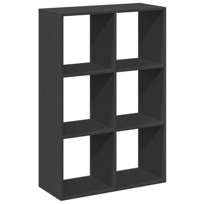 Libreria Divisorio Nera 69,5x29x103,5 cm in Truciolato