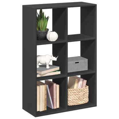 Libreria Divisorio Nera 69,5x29x103,5 cm in Truciolato