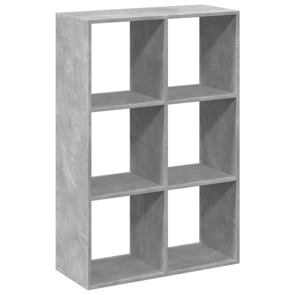 Libreria Divisorio Grigio Cemento 69,5x29x103,5cm in Truciolato