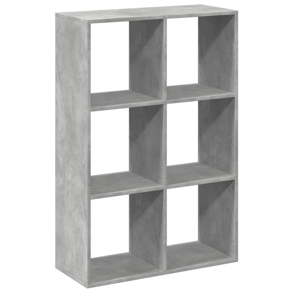 Libreria Divisorio Grigio Cemento 69,5x29x103,5cm in Truciolato