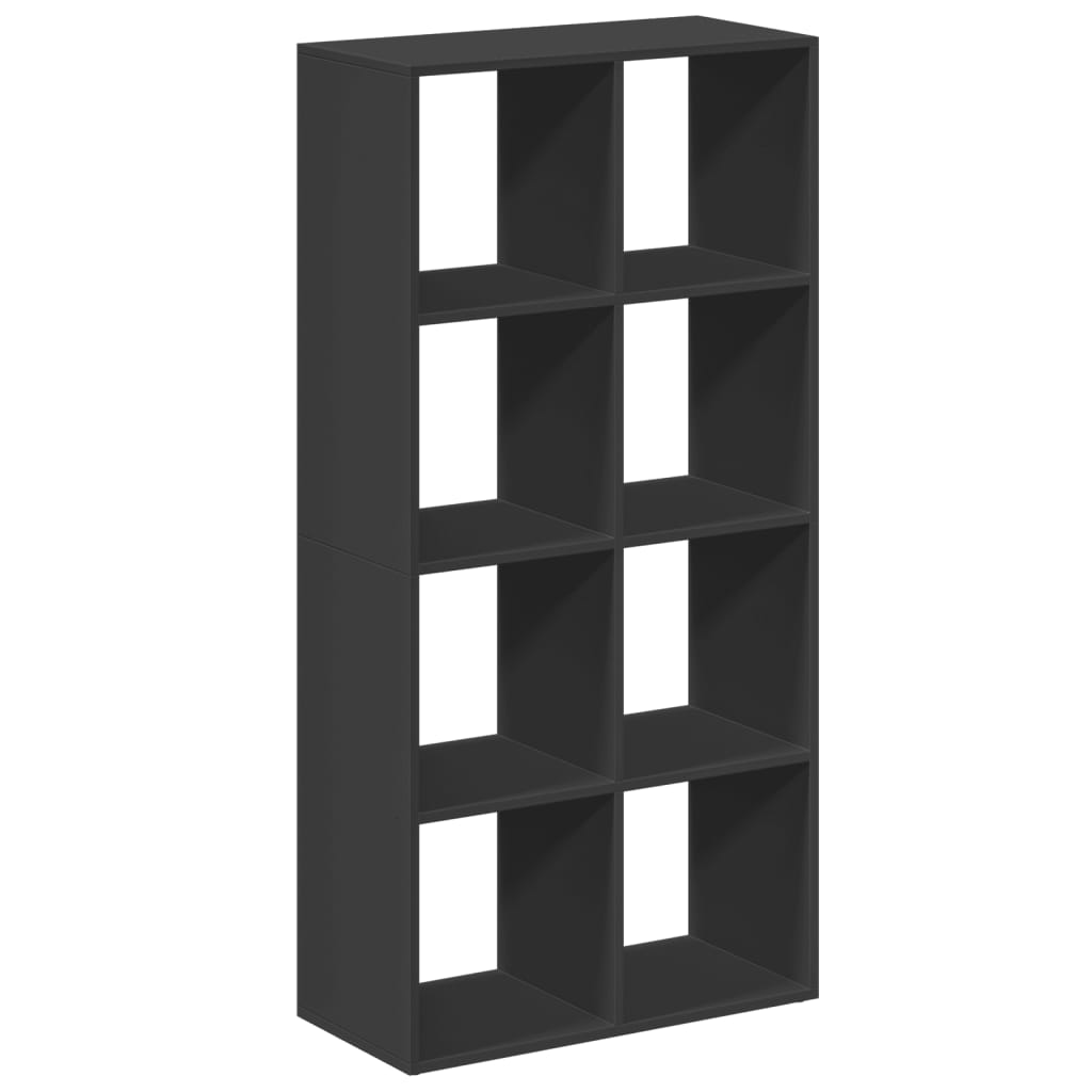 Libreria Divisorio Nera 69,5x29x137,5 cm in Truciolato