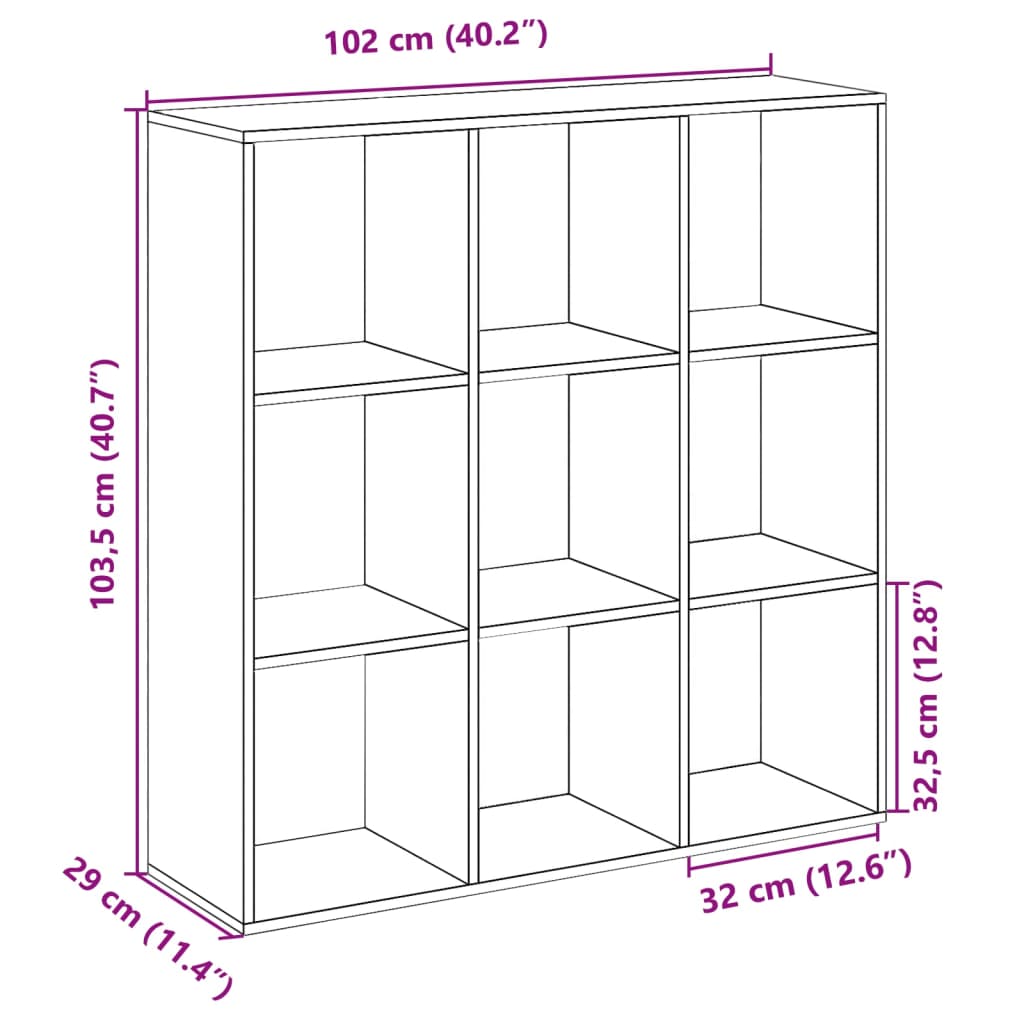 Libreria Divisorio Bianca 102x29x103,5 cm in Truciolato