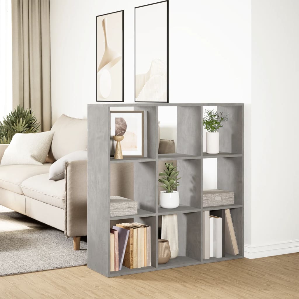 Libreria Divisorio Grigio Cemento 102x29x103,5 cm in Truciolato