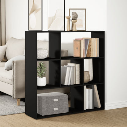 Libreria Divisorio Nera 102x29x103,5 cm in Truciolato