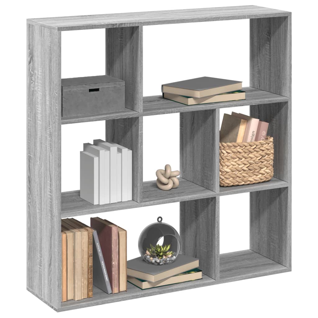 Libreria Divisorio Grigio Sonoma 102x29x103,5 cm in Truciolato