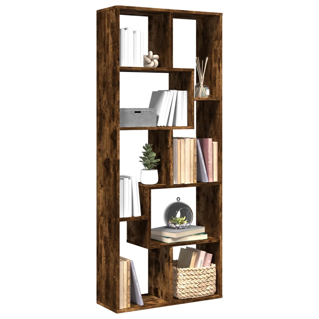 Libreria Divisorio Rovere Fumo 67x25x161,5 cm in Truciolato