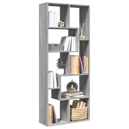 Libreria Divisorio Grigio Sonoma 67x25x161,5 cm in Truciolato