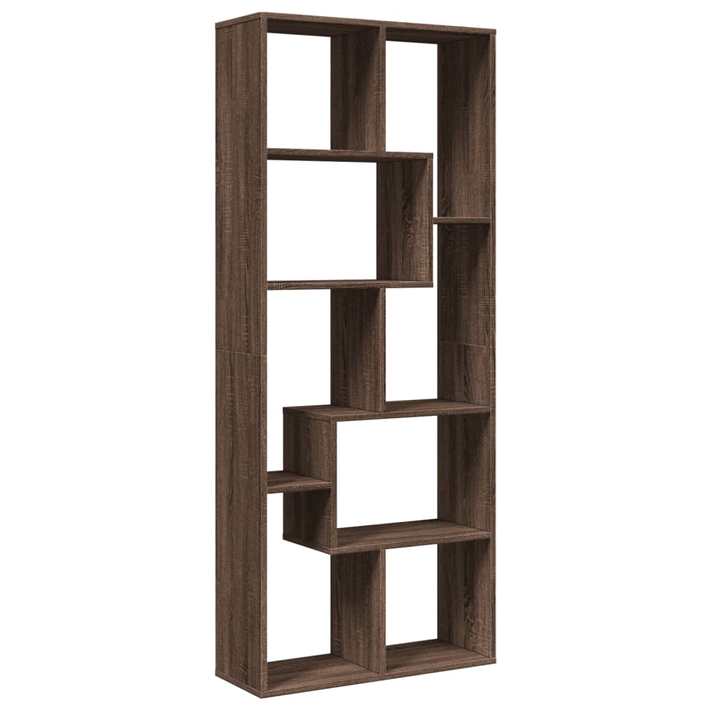 Libreria Divisorio Rovere Marrone 67x25x161,5 cm in Truciolato