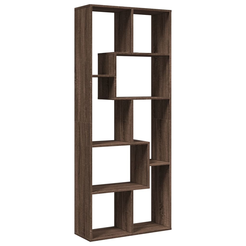 Libreria Divisorio Rovere Marrone 67x25x161,5 cm in Truciolato