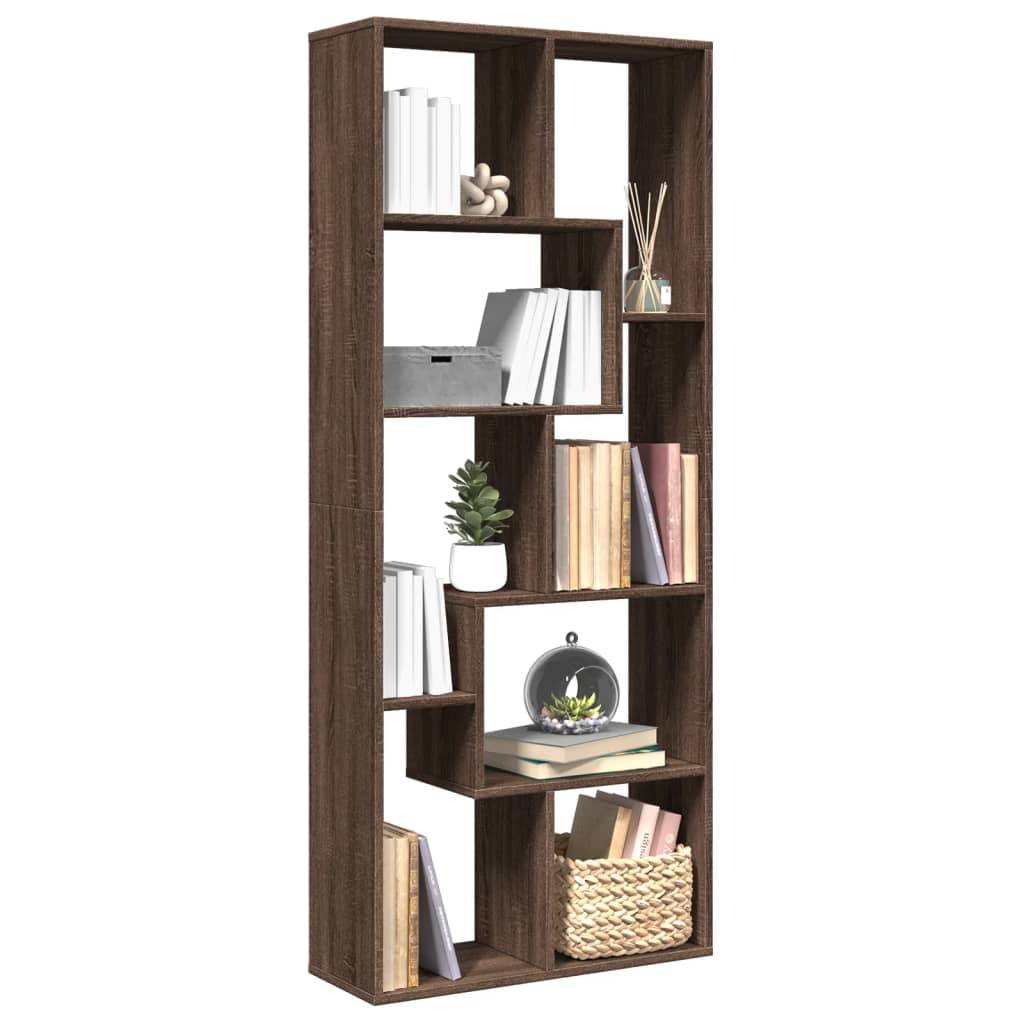 Libreria Divisorio Rovere Marrone 67x25x161,5 cm in Truciolato