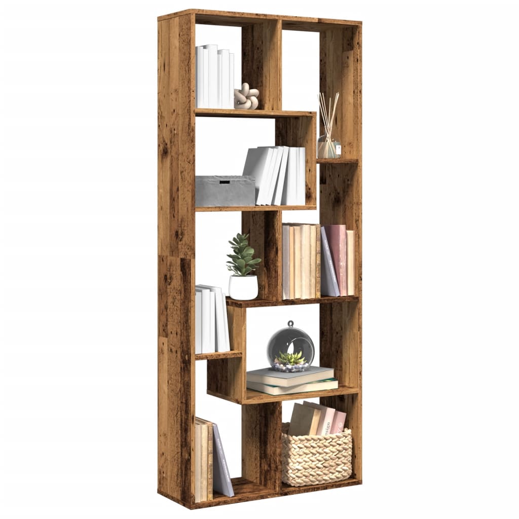 Libreria Divisorio Legno Antico 67x25x161,5 cm in Truciolato | homemem39