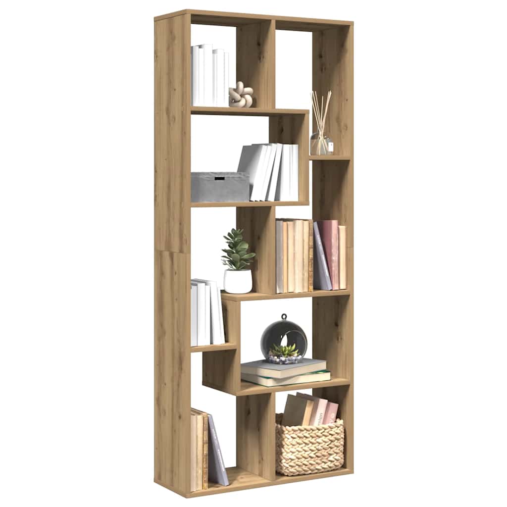 Libreria Divisorio Rovere Artigianale 67x25x161,5 cm Truciolato | homemem39