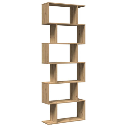Libreria 6 Ripiani Rovere Artigianale 70x24x193 cm Truciolato | homemem39