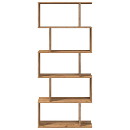 Libreria 5 Ripiani Rovere Artigianale 70x24x161 cm Truciolato | homemem39