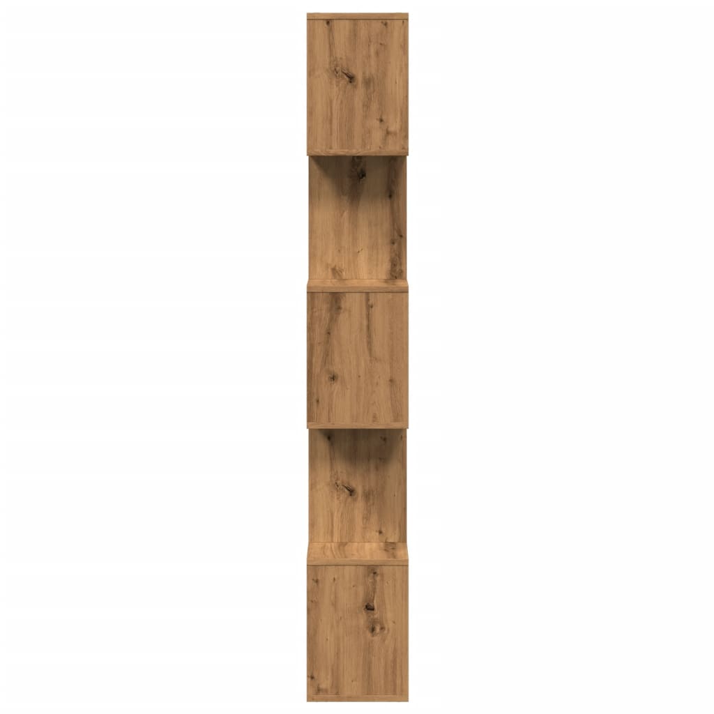 Libreria 5 Ripiani Rovere Artigianale 70x24x161 cm Truciolato | homemem39