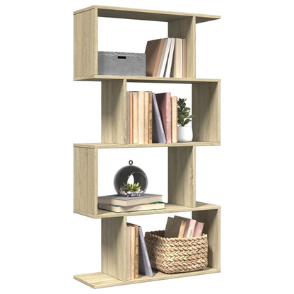 Libreria Divisorio 4 Ripiani Sonoma 70x24x129 cm in Truciolato