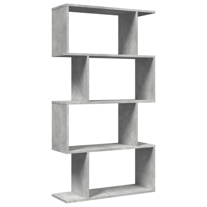 Libreria Divisorio 4 Ripiani Grigio 70x24x129 cm Truciolato