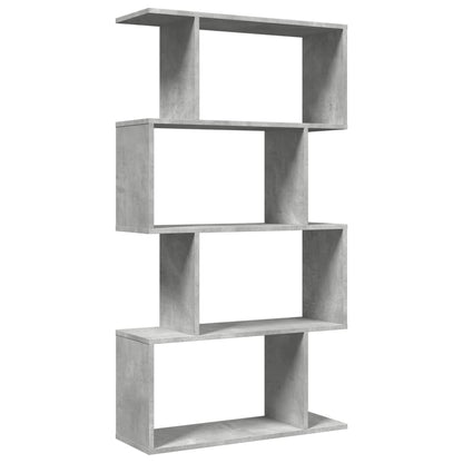 Libreria Divisorio 4 Ripiani Grigio 70x24x129 cm Truciolato