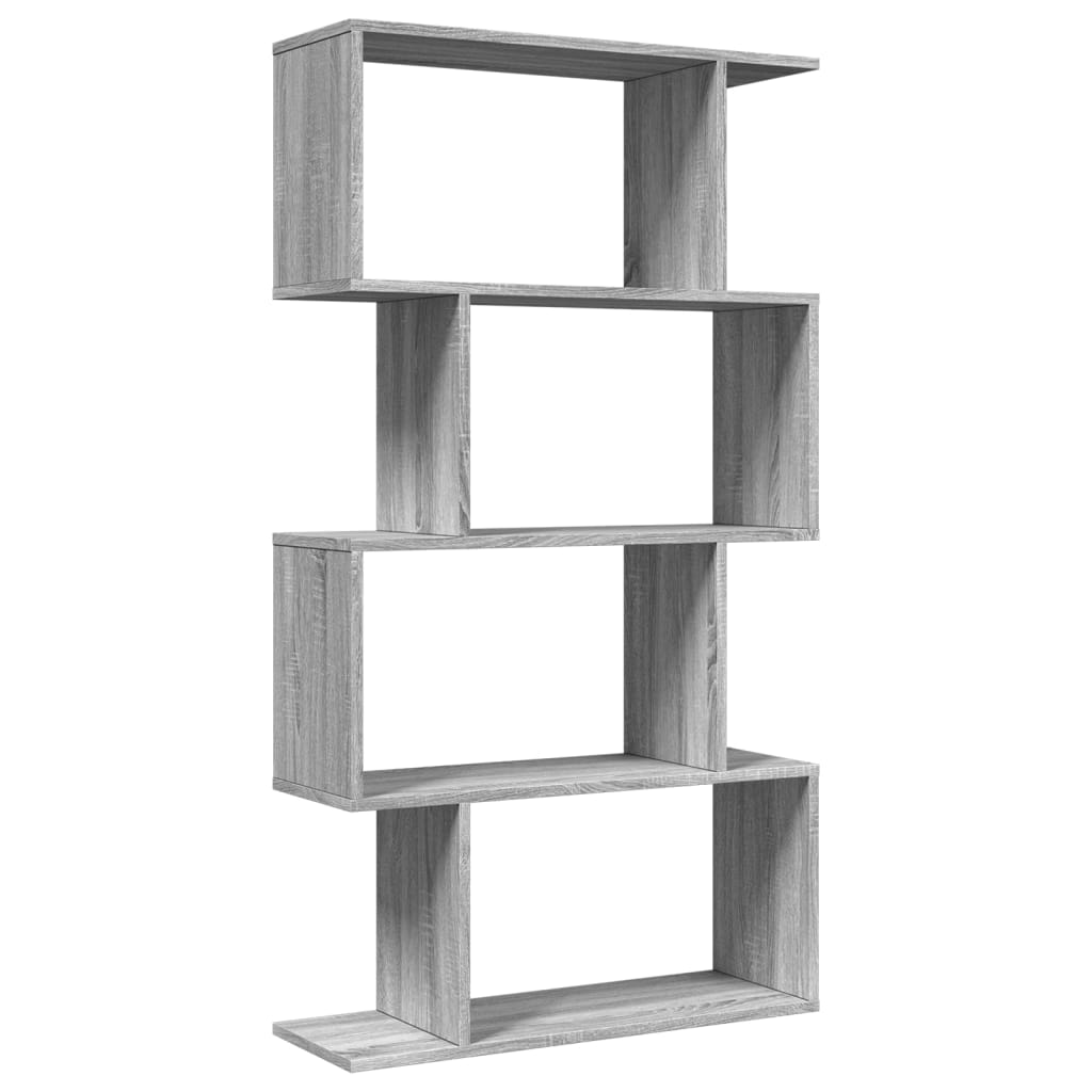 Libreria 4 Ripiani Grigio Sonoma 70x24x129 cm in Truciolato