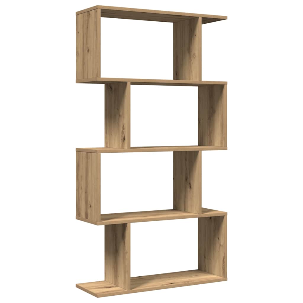 Libreria 4 Ripiani Rovere Artigianale 70x24x129 cm Truciolato | homemem39