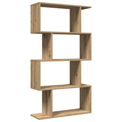 Libreria 4 Ripiani Rovere Artigianale 70x24x129 cm Truciolato | homemem39
